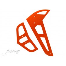 Fusuno Neon Orange Fiberglass Horizontal/Vertical Fins-Trex 450